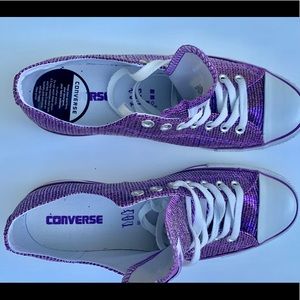 Purple Glitter Converse